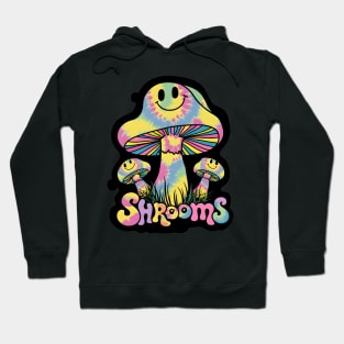 "Psychedelic Tie-Dye Magic Mushroom" - Retro Cute Hipster Shrooms Hoodie